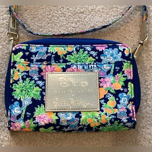 Disney Handbags - Lilly Pulitzer Disney Mickey Minnie Crossbody Bag - Navy pink green